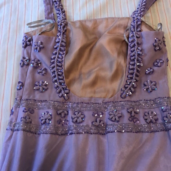 Mikael Aghal Beautiful lavender maxi long dress with shiny beads and sequins - Picture 5 of 10